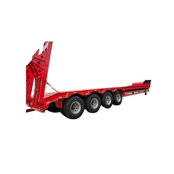 10t Grade 4 Axle 18 Meter Lowboy Axle Flated Low Bed Truck Lowbed Semi Trailer