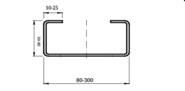 Shaft 80mm Thickness 1.5 3.5mm C Purlin Roll Forming Machine