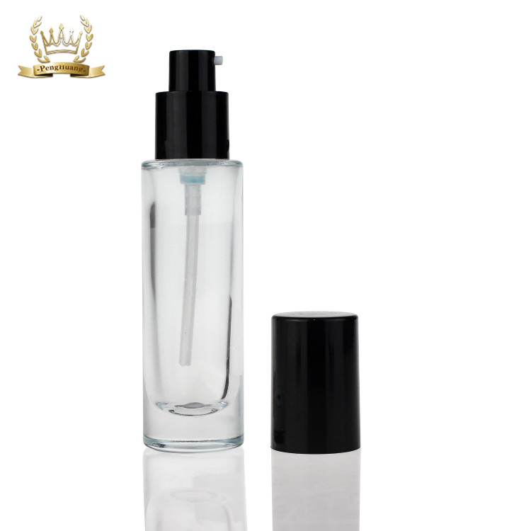 Hot Selling Round Cosmetic Lotion Bottle Glass Foundation Bottle