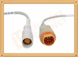 Quality Male IBP Converter Pressure Transducer Cable 10 Pin Siemens Draeger wholesale