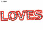 Garment Felt 3D Embroidered Letter Patch Commercial Brand Name