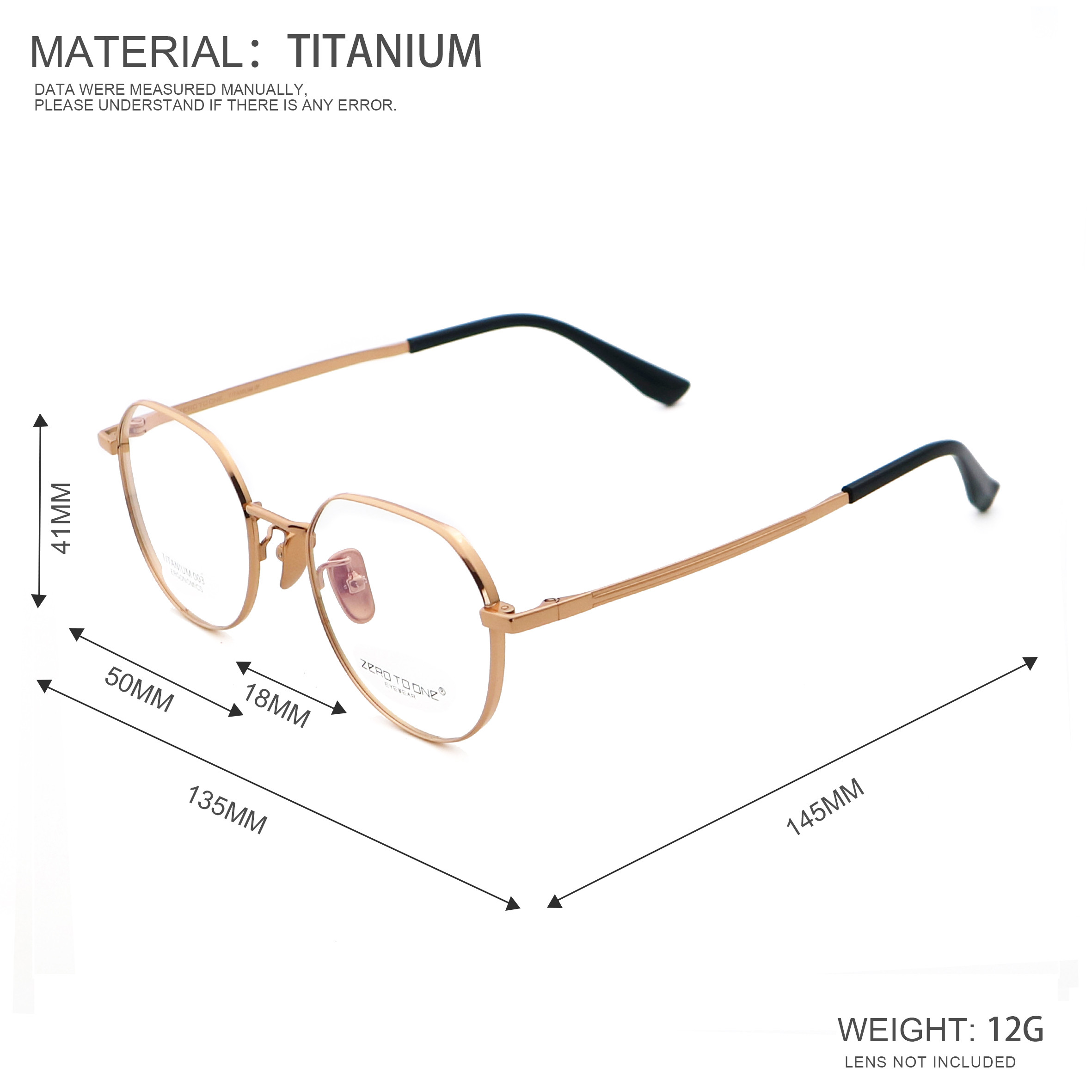 Lightweight Titanium Glasses Enduro Bate Titanium Glasses Frames