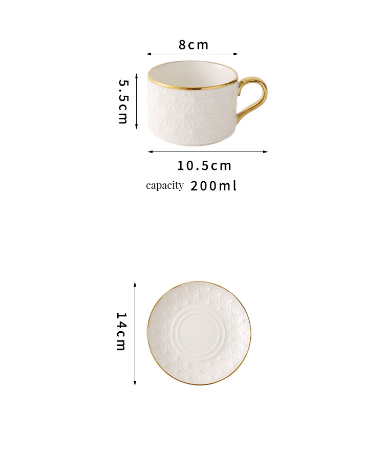 Packaged in Box Luxury White Tea Set with Elegant Bamboo Mugs and Modern Ceramic Cups