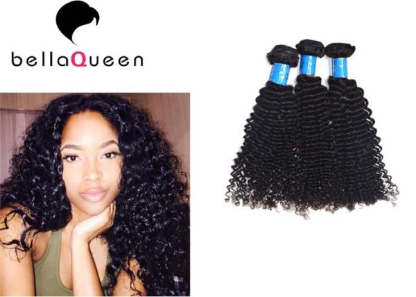 Unprocessed Virgin Mongolian Hair Extensions , Natural Curly Grade 7A Virgin