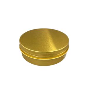 Quality Gold Aluminium Tin Jars 100ml chemical resistant Customized color with Screw Cap wholesale