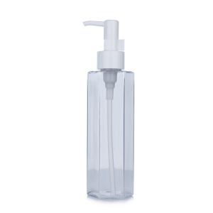 Quality 160ml Hexagonal Oil Cosmetic Bottle Clear Plastic Makeup Remover Bottle wholesale