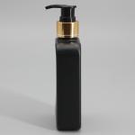 Black Cuboid 200ml HDPE Pump Bottle