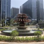 Water Fountain Outdoor Garden Sculptures Stainless Steel Modern Customized