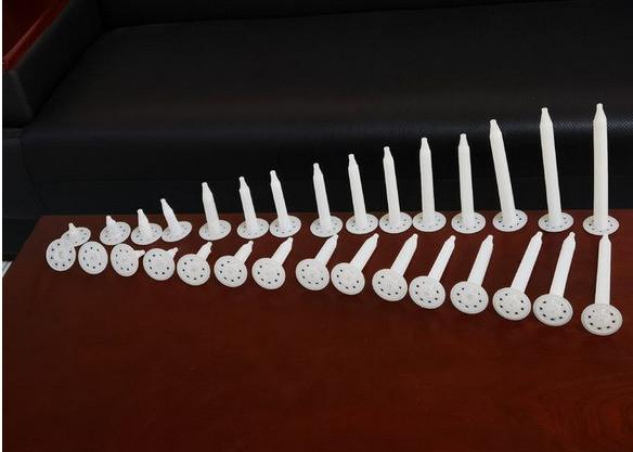 60mm Fixing HDPE Xps Foam Board Fasteners / Anchors For Insulation Wall