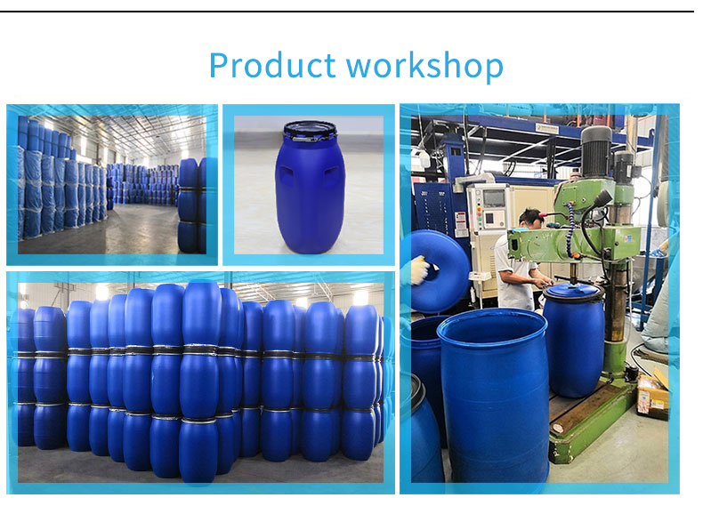 Liquid Transportation Chemical Blue HDPE Plastic Container Drum 160 Litre