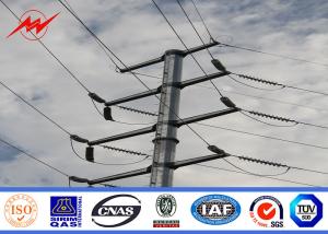 Quality 10kv - 550kv Galvanized Steel Power Pole For 69kv Transmission Line Project wholesale