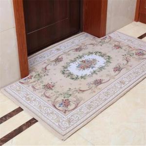 Quality Floral Braided Polyester Area Rugs Anti - Slip Feature Customized Size wholesale