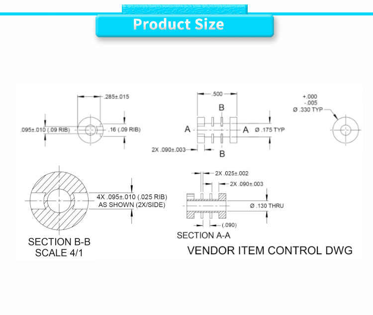 Miniature High Temperature AC Range 0.63-50mm 0.375 Inch Diameter LVDT Position Sensor