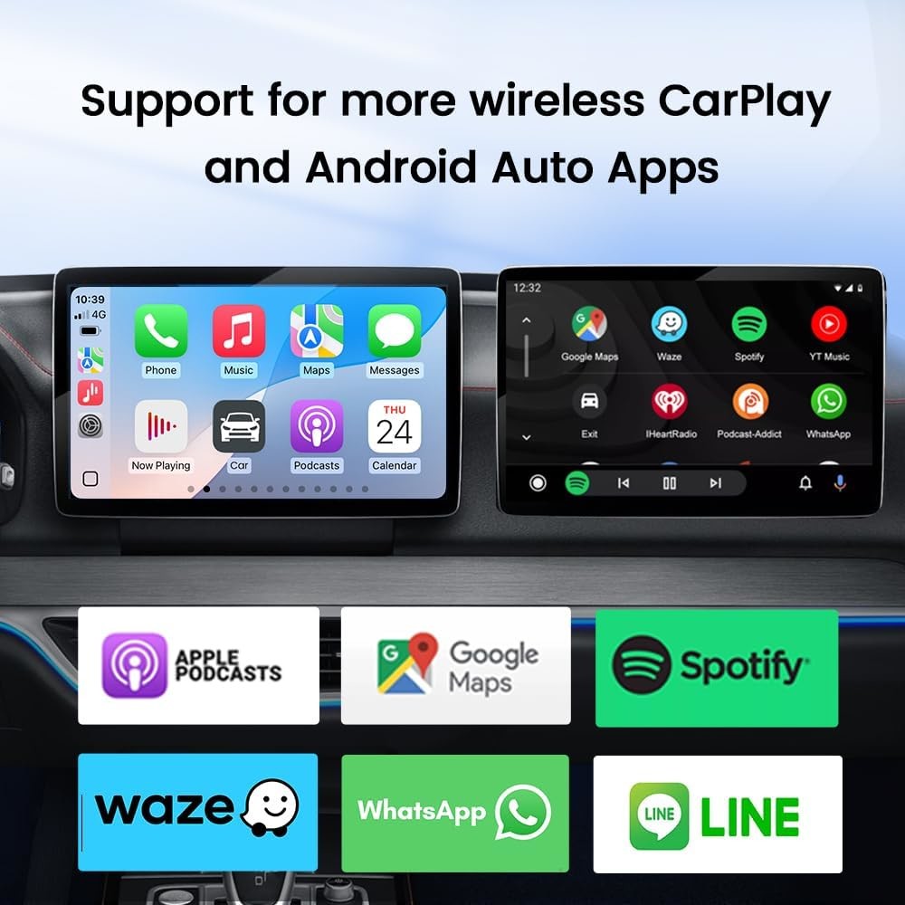 Wired Carplay And Android Auto To Wireless Mini SE5-Pro Ai Box With Steering Wheel Controls