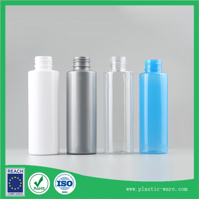 PET black white cosmetic packing with lid plastic lotion bottles emulsion bottle in 120ml