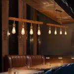 Retro loft industrial bar chandelier restaurant hot pot coffee shop wooden