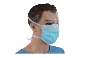 Quality 3 Ply Blue Adult Face Mask Shield Nonwoven Clean Surgery Use Eco Friendly wholesale