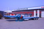 Tri axle Heavy duty Gooseneck Lowbed Low boy Semi Trailer for Digger Excavator
