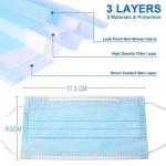 White Blue Coloe Disposable Safety Mask , Disposable Pollution Mask Anti Virus