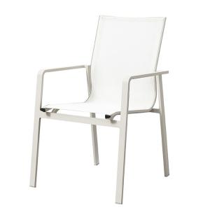 Quality Aluminum Outdoor Textilene Armrest Dining Chairs For Restaurant wholesale