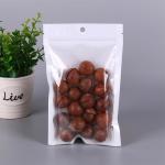 white Translucent pearl film zipper bag for jewelry/Apprarel packaging
