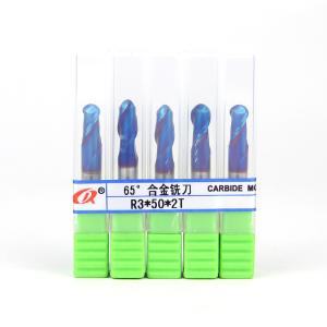 Quality 1/4&quot; 6mm Ball Nose End Mill Hrc65 For Heated Mold Steel wholesale