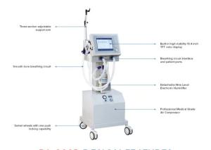 Quality Respiratory Humidification Ventilator Breathing Machine High Flow Non Invasive wholesale