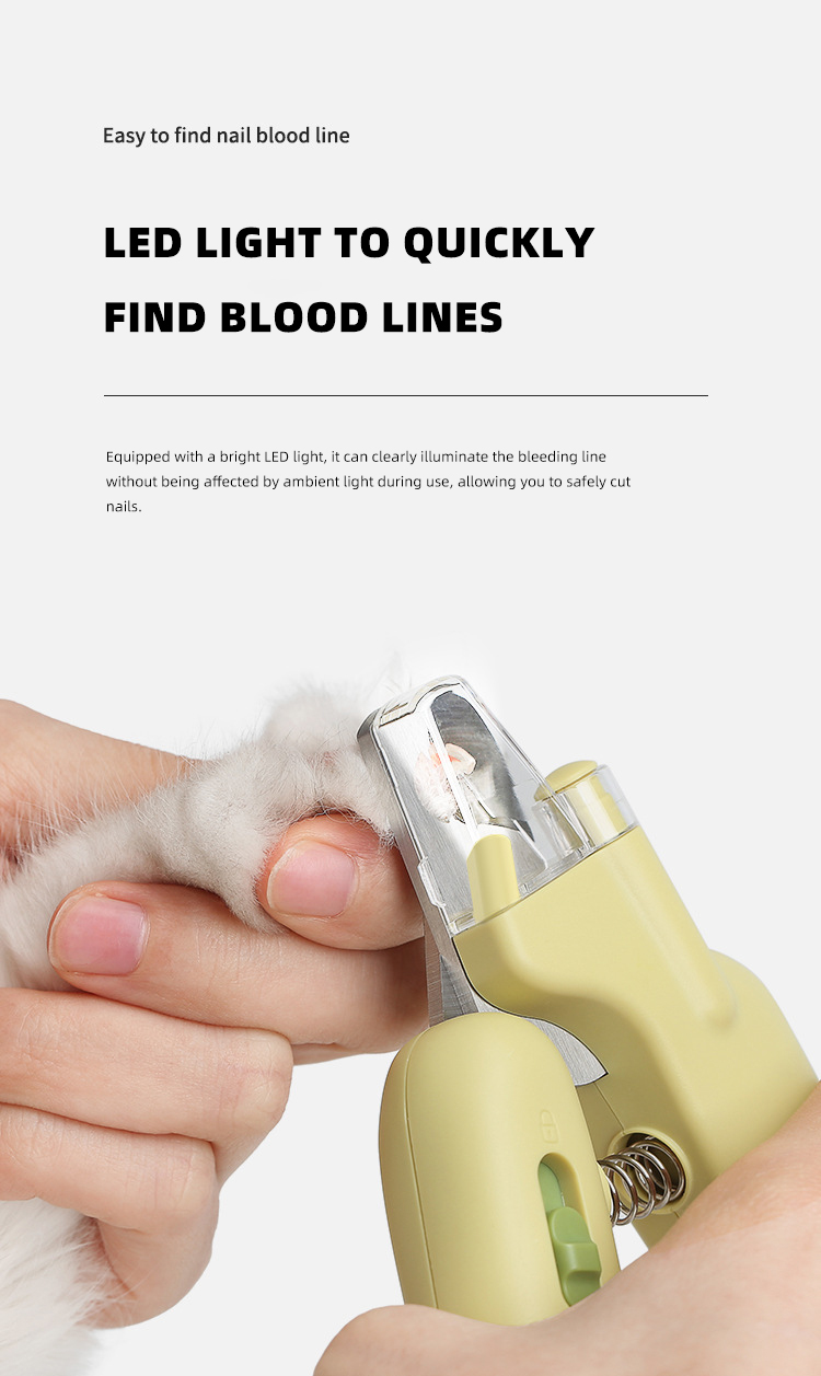 LED Light Pet Nail Clippers Professional Electric Dog Nail Trimmer