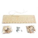 ISO9001 Beige Color Wooden Hanging Birthday Calendar OEM