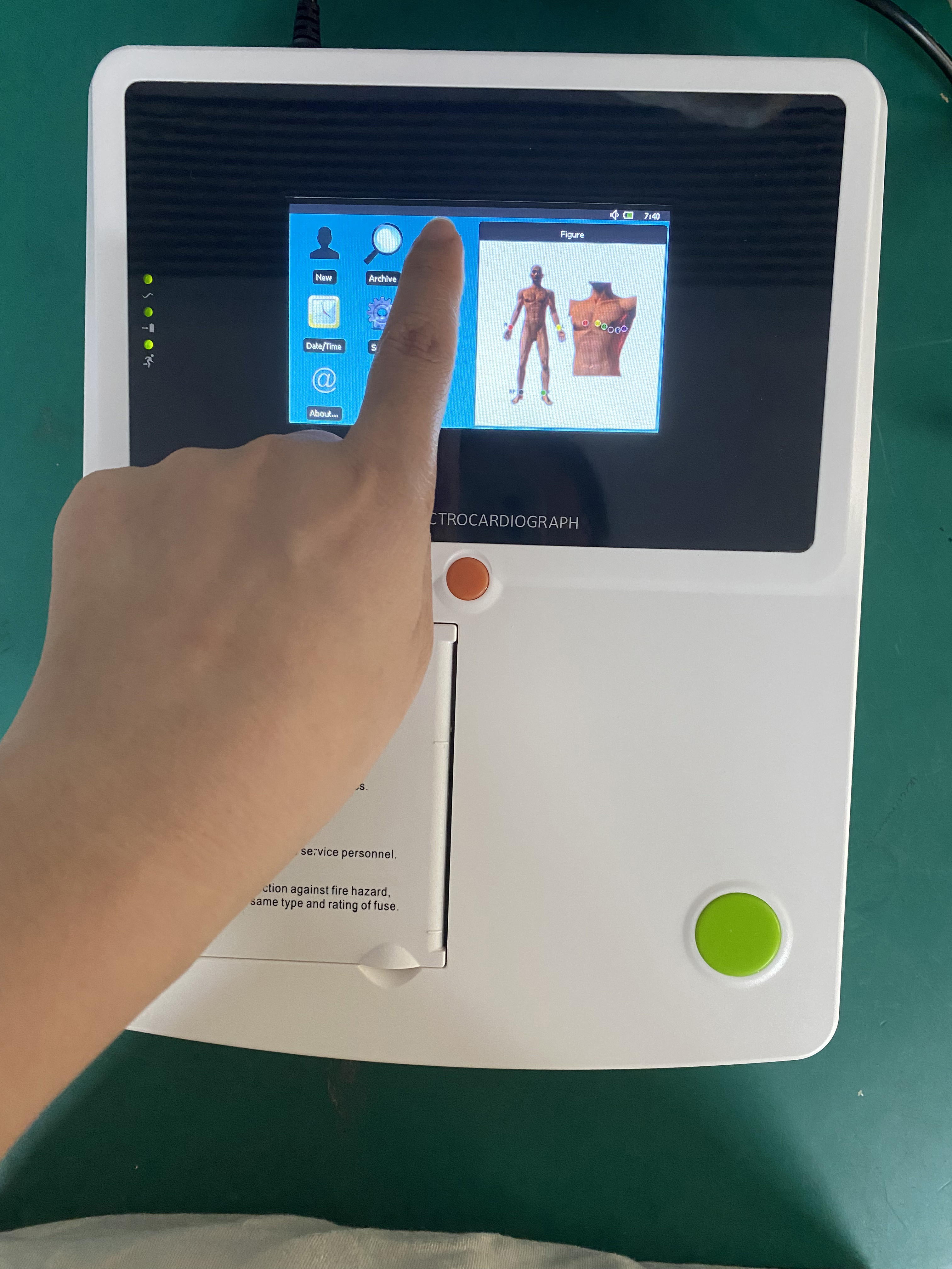 Hospital Clinic 12 Lead Ecg Electrodes Machine Monitor Production 1 Channel