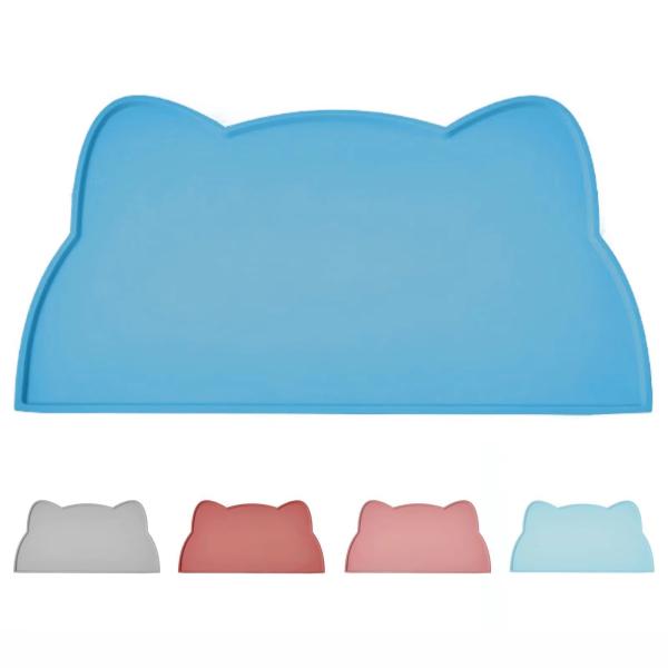 Waterproof Silicone Pet Feeding Mat Floor Non Skid Pet Feeding Placemat For Cat