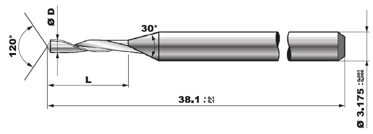 RHF Soft PCB Router End Mill Bits For Aluminum