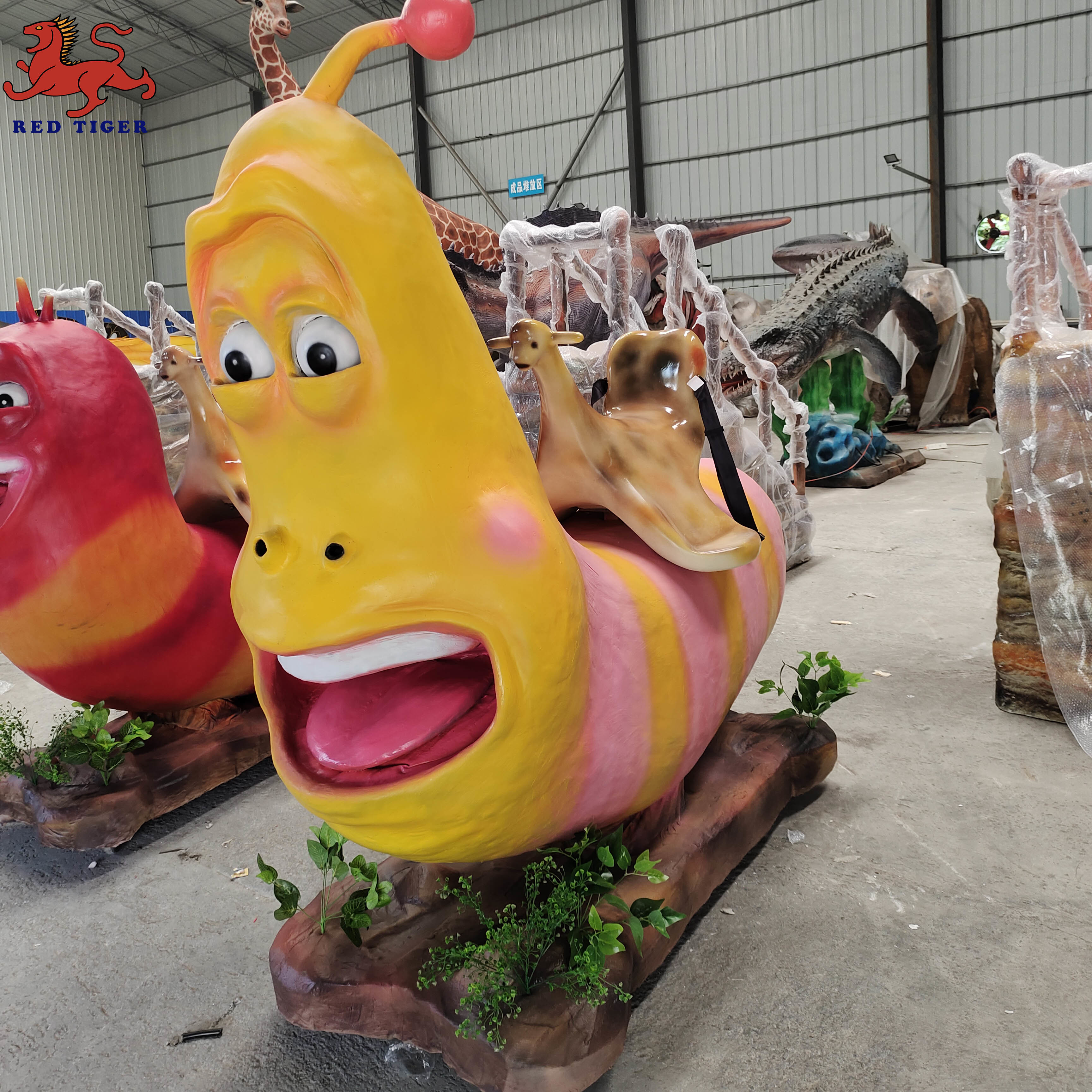 Durability Animatronic Dinosaur Ride CAD Drawing Coin Operated