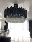 Black Light Round Kitchen Living Room Round Black Ceiling Chandelier(WH-CY-174)