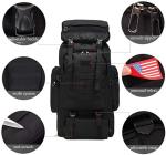 70l Camping Hiking Backpack Molle Rucksack Waterproof Travel Daypack