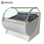 12 Trays Curved Glass Stand Up Ice Cream Freezer 500L R290 Refrigerant