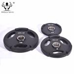 Black 2-Inch Rubber Weight Disc Plates with 3 Grips