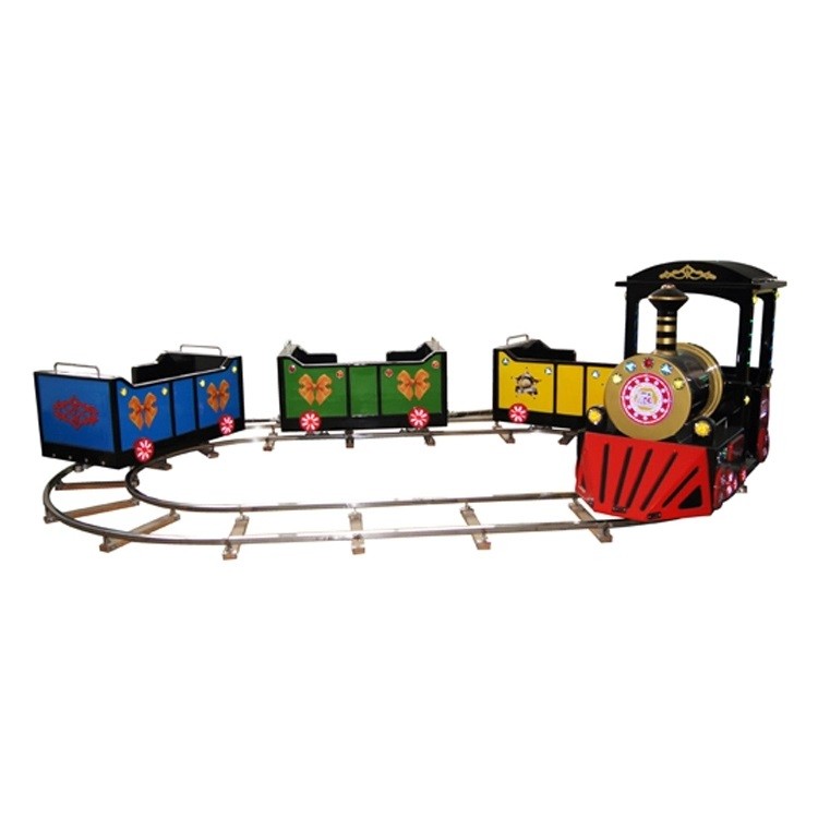 Coin Operated Kiddie Ride Machines Szf Intercity Train Rail FRP + Metal Material