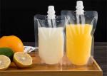 Food Grade Stand Up Plastic Drink Liquid Spout Pouch For Wine Milk Juice