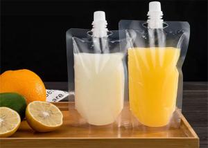 Quality Food Grade Stand Up Plastic Drink Liquid Spout Pouch For Wine Milk Juice Beverage wholesale