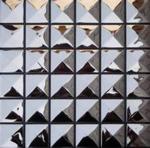 Decorative Silver Metallic Floor Tiles , Solid Mirror Metallic Mosaic Bathroom