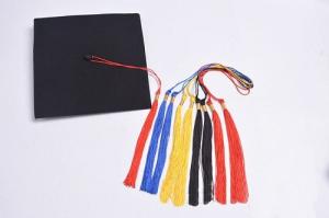 Quality Delicate fluorescent multicolored fringe tassel trimming for graduation cap decoration wholesale