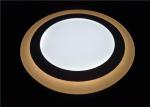 18W+6W Round Yellow Edge Surface Mount LED Panel Ceiling Light (3 Cycle)