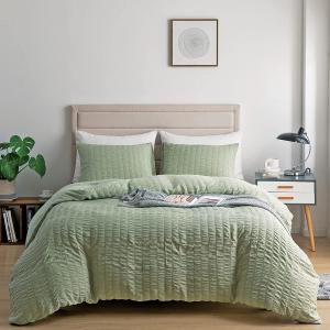 Quality Customizable Seersucker Duvet Cover Set 3-Piece Luxury Bedding Set Unique Style wholesale