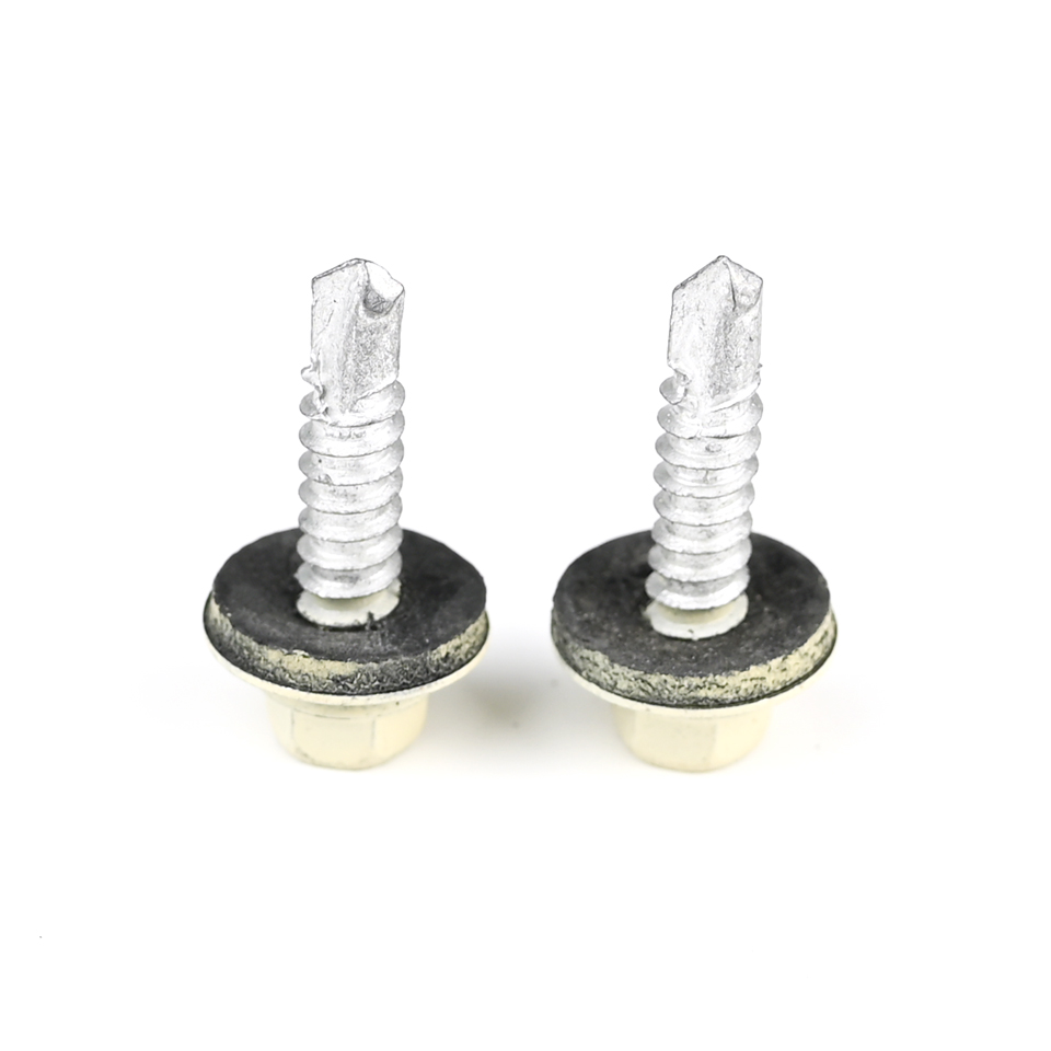 Galvanized 25mm Yellow Hex Flange Head Self Drilling Screws for Door Wood Structure
