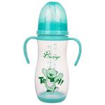 Double Handle PP 12oz 330ml Wide Neck Arc Baby Feeding Bottle