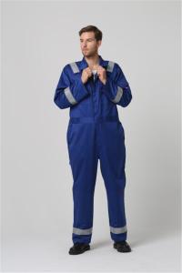 Quality 99% Cotton Arc Flash Clothing , IEC61482 Arc Proof Overalls wholesale