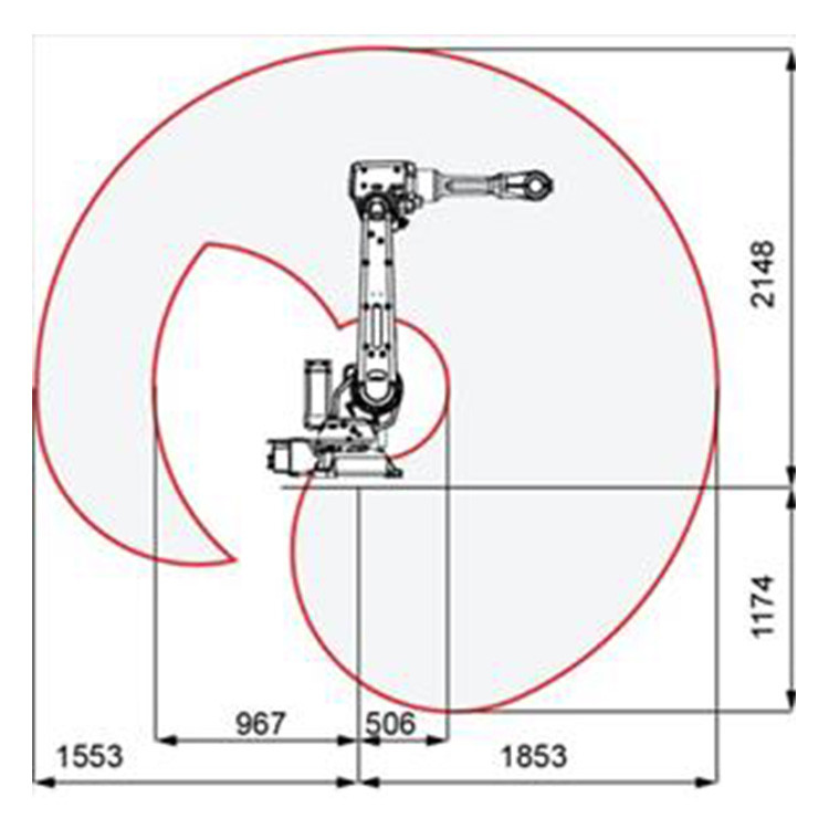 6 Axis robot arm IRB2600 reach 1650mm IP67 industrial robot with laser welding machine