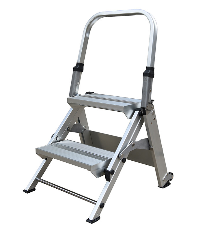 Easy Lifting Multipurpose Aluminium Foldable Ladder 2 Steps Non Slip