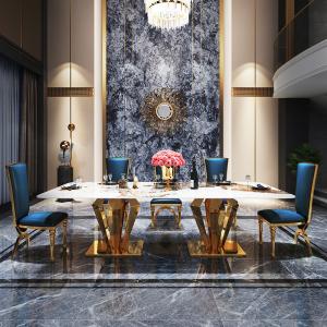 Quality Height 78cm Large Rectangular Marble Dining Square Table Marble Top wholesale